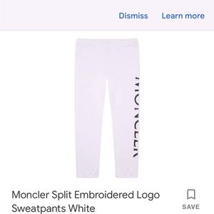 Brand new moncler sweatpants